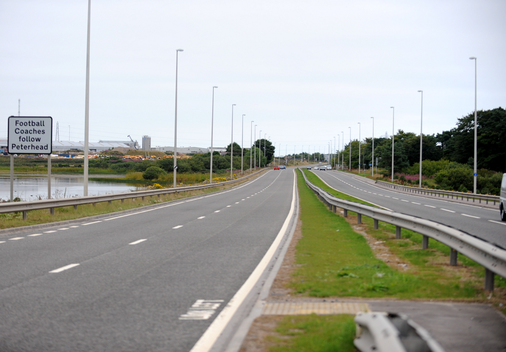 A90 Aberdeen to Dundee road