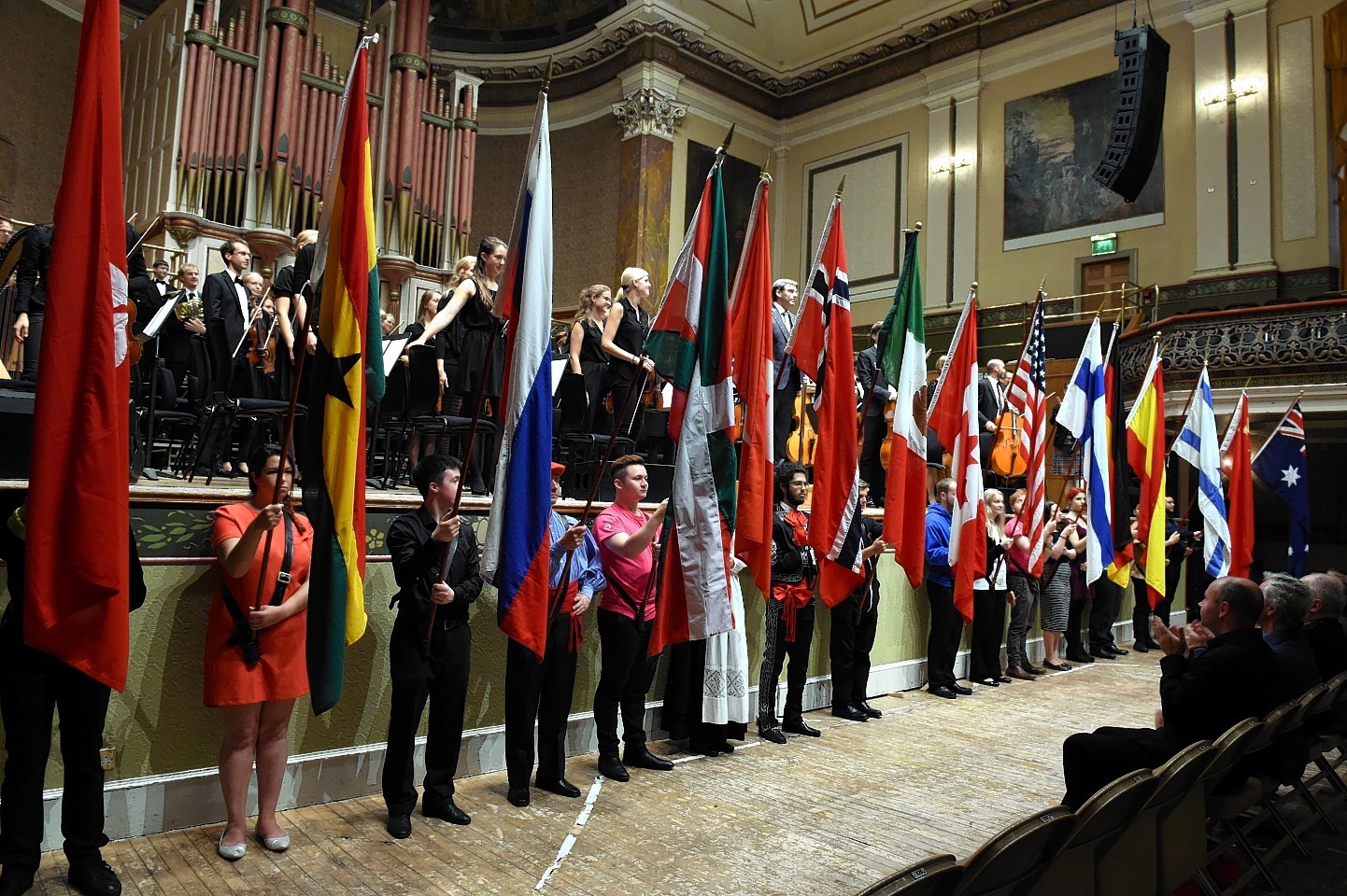 The Aberdeen International Youth Festival opening ceremony at Music Hall, Aberdeen.