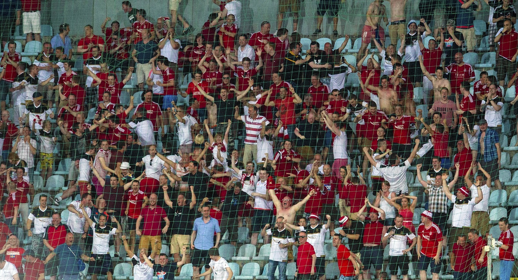Aberdeen Fans are in full voice in Croatia