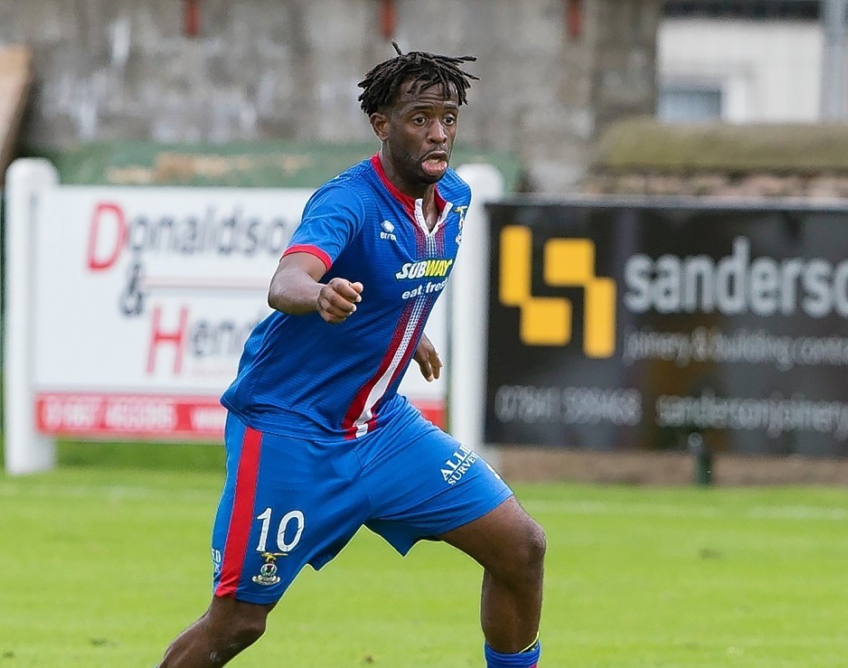 Andrea Mbuyi-Mutombo came off the bench to equalise for Caley Thistle.