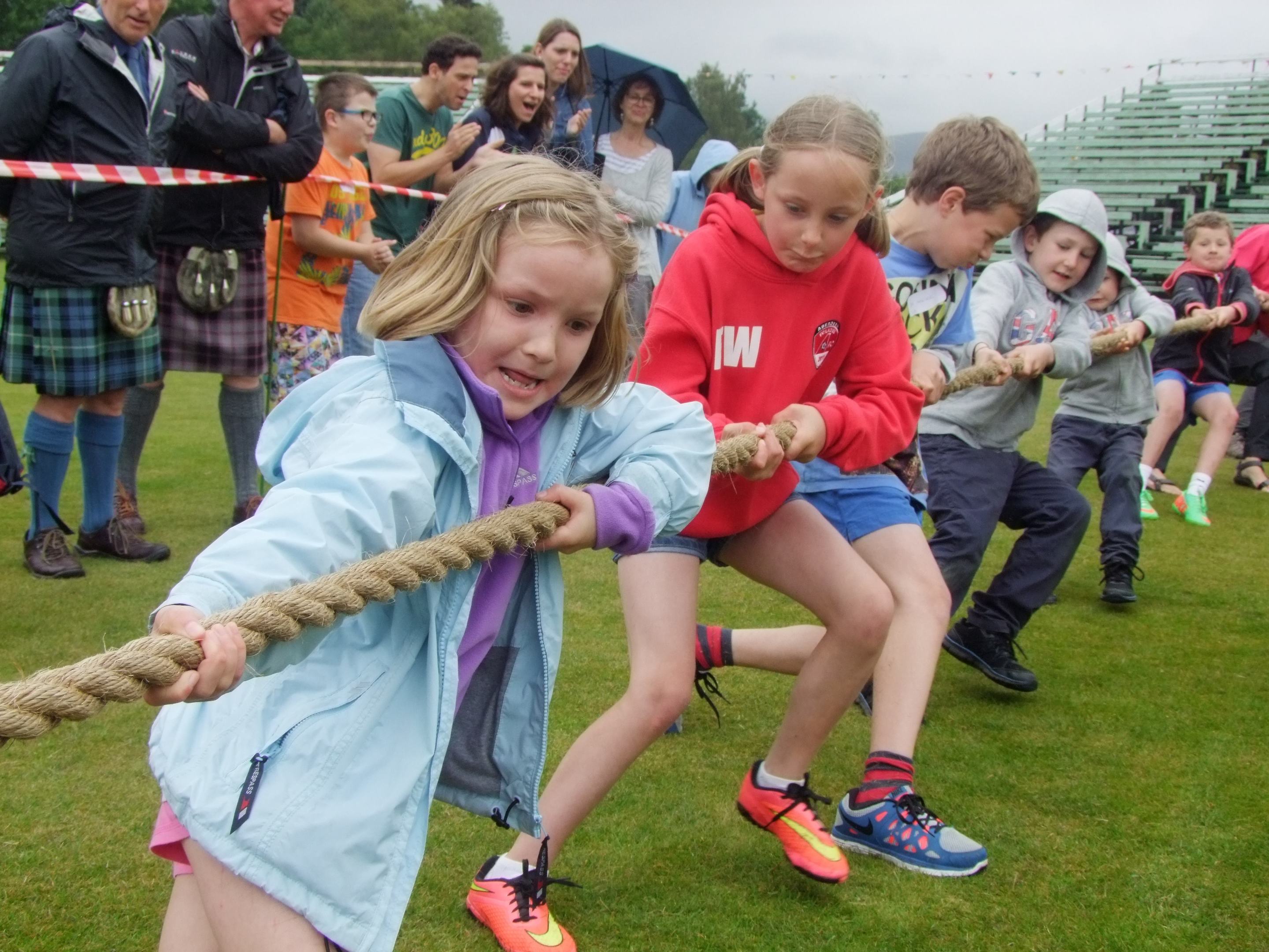 The tug of war at last year's Braemar Junior Highland Games