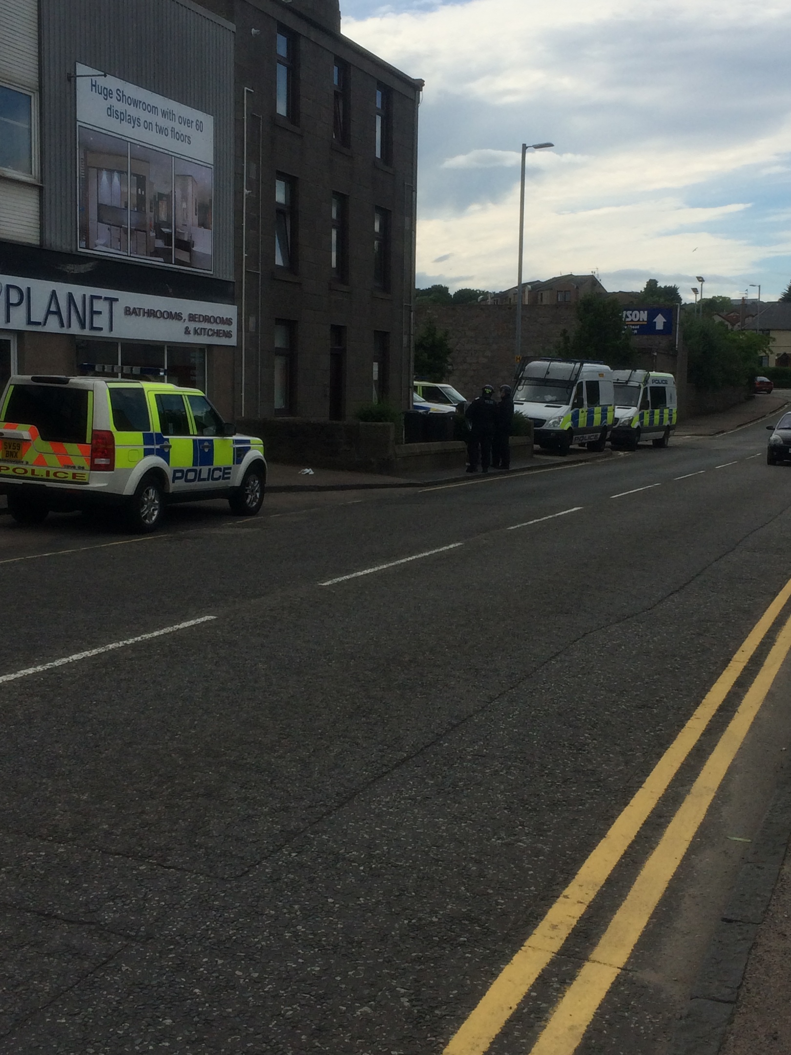 Police swoop on a flat on Aberdeen's Back Hilton Road