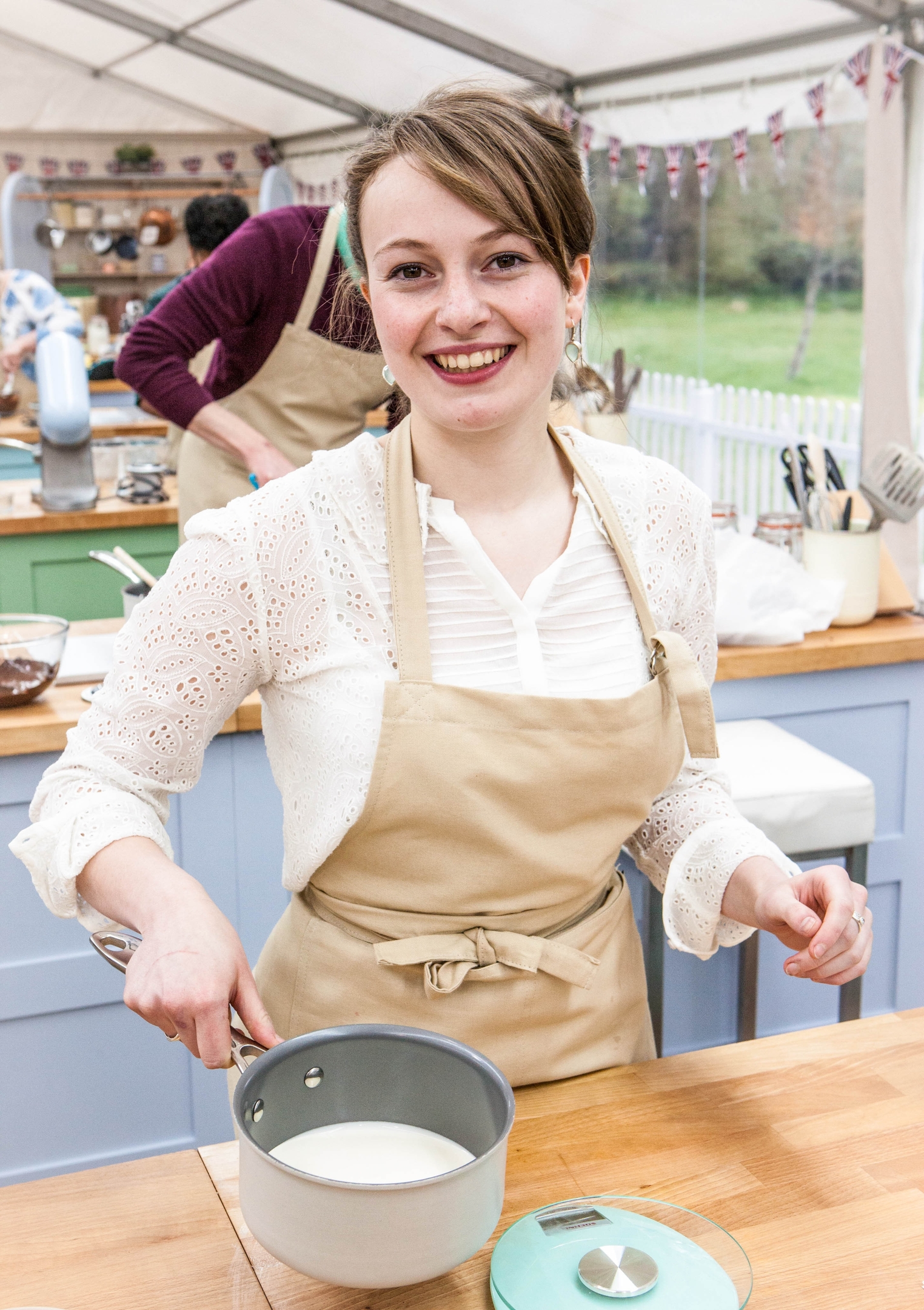 For use in UK, Ireland or Benelux countries only  BBC undated handout photo of Flora(no surname given), one of the contestants for this year's BBC1's cookery contest, The Great British Bake Off.  PRESS ASSOCIATION Photo. Issue date: Tuesday July 28, 2015. See PA story SHOWBIZ BakeOff. Photo credit should read: Mark Bourdillon/PA Wire NOTE TO EDITORS: Not for use more than 21 days after issue. You may use this picture without charge only for the purpose of publicising or reporting on current BBC programming, personnel or other BBC output or activity within 21 days of issue. Any use after that time MUST be cleared through BBC Picture Publicity. Please credit the image to the BBC and any named photographer or independent programme maker, as described in the caption.