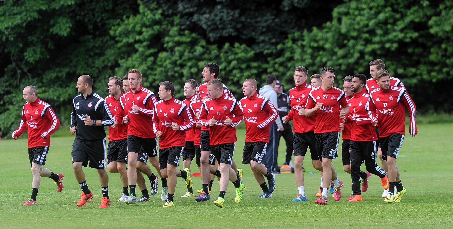 Dons training at Balgownie Playing Fields