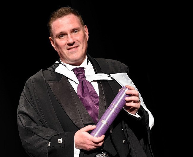 RGU Graduations at HMT friday morning ; 
Pictured - Johnny Craig of Aberdeen.     
Picture by Kami Thomson    17-07-15