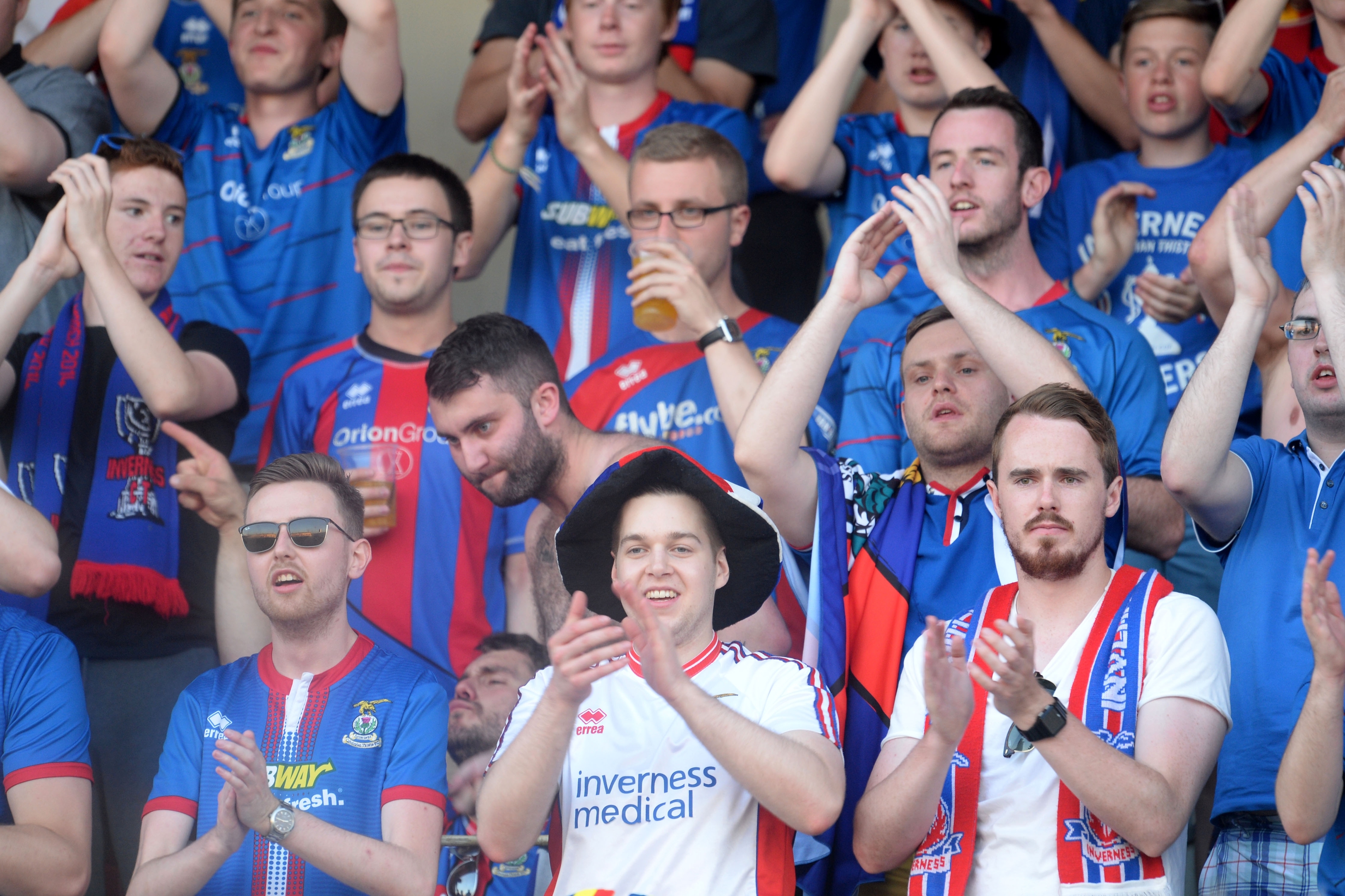 The Caley Thistle fans travelled in good numbers, with around 500 in the stadium 