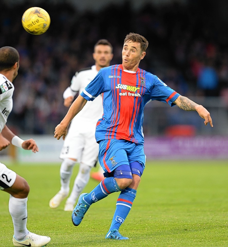 Caley Thistle's Greg Tansey suffered an achilles injury in the 2-0 defeat against Hamilton.