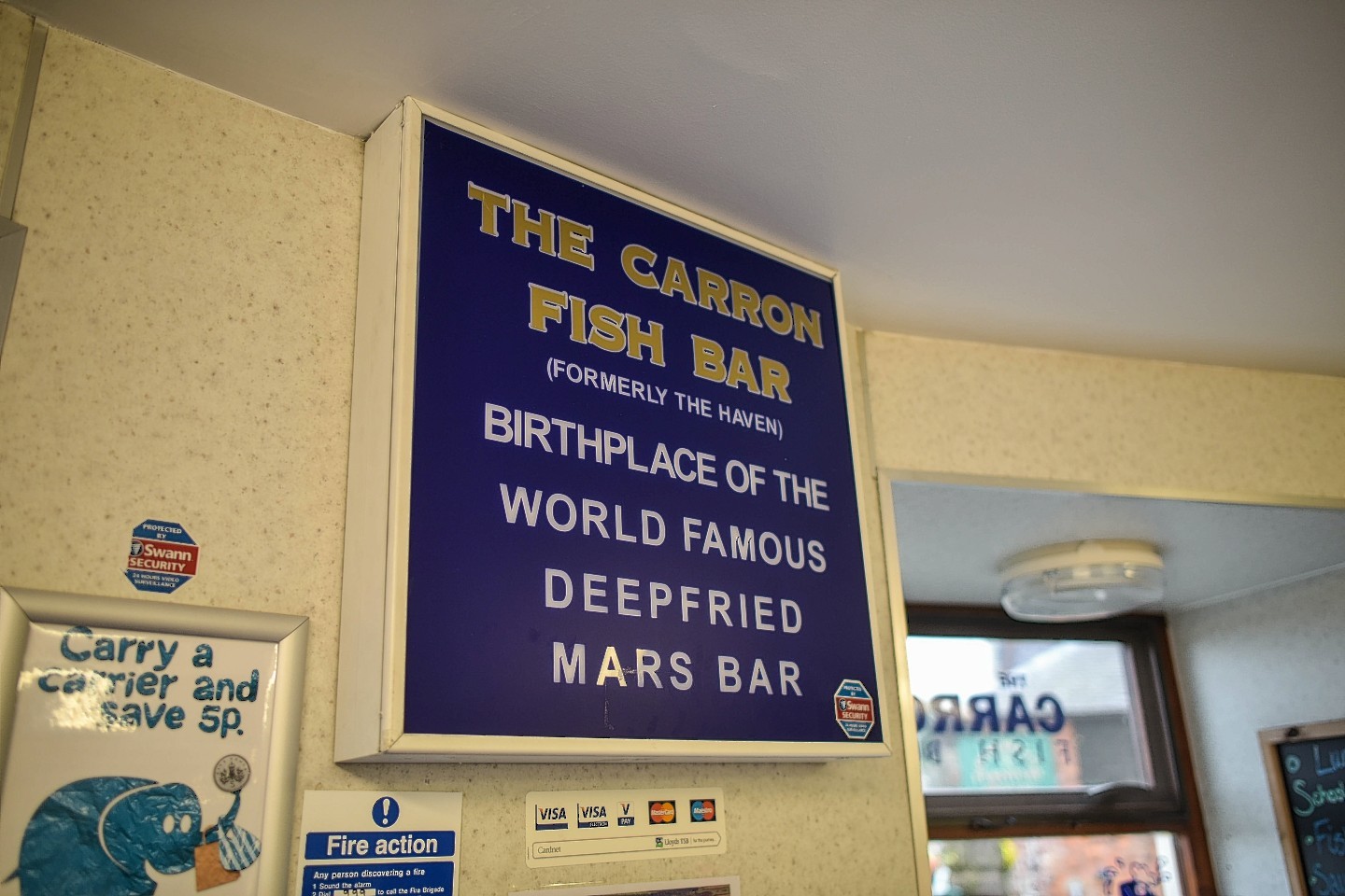 Inside the Carron Fish Bar 