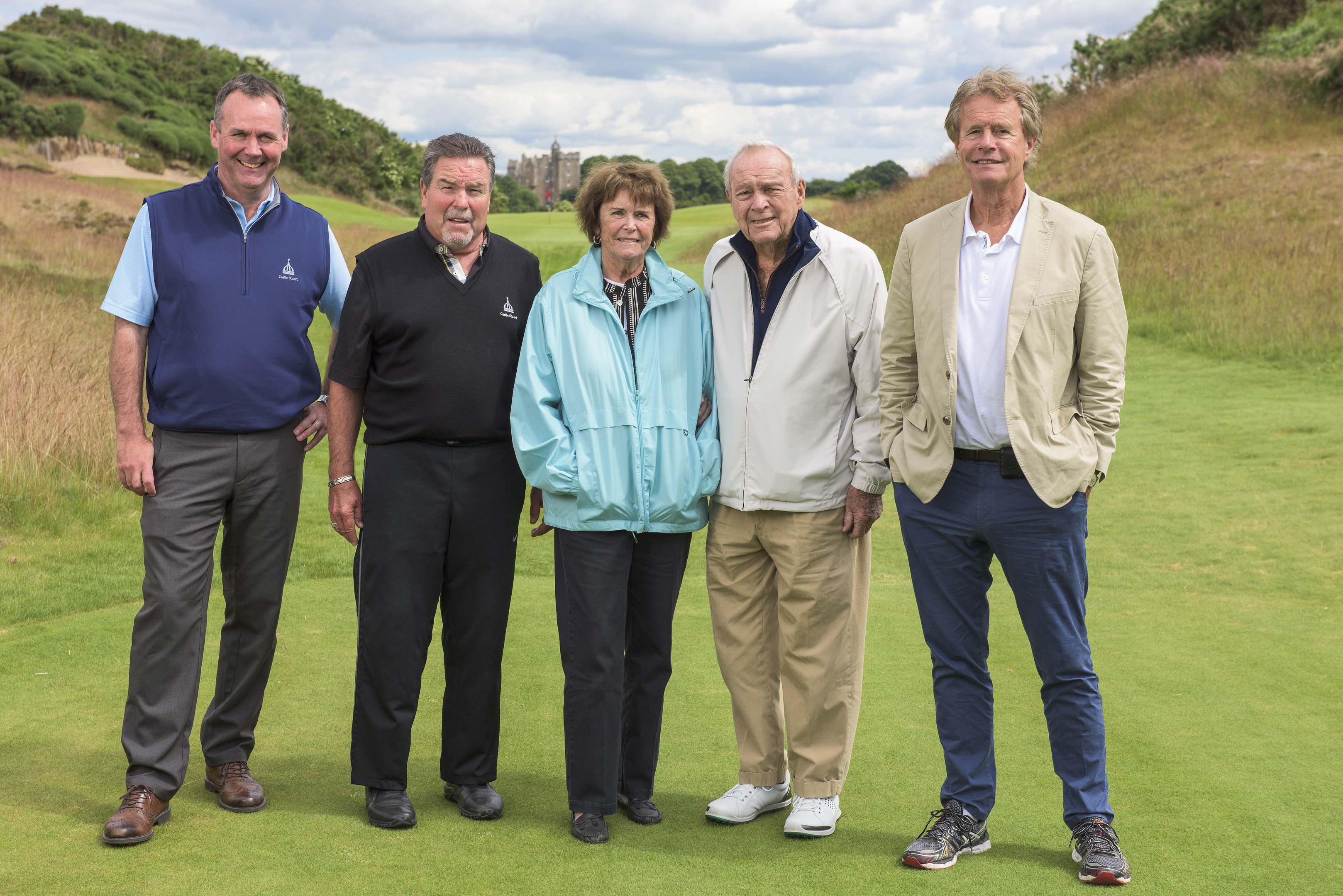 Arnold Palmer visits Castle Stuart Golf course in the Scottish Highlands