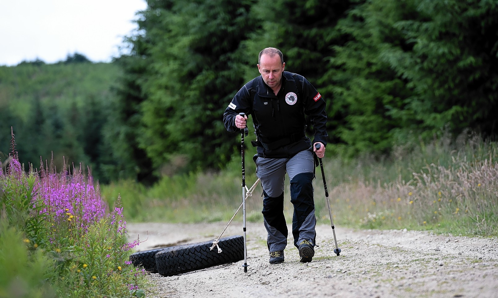 Charlie Paton training in Aberdeenshire