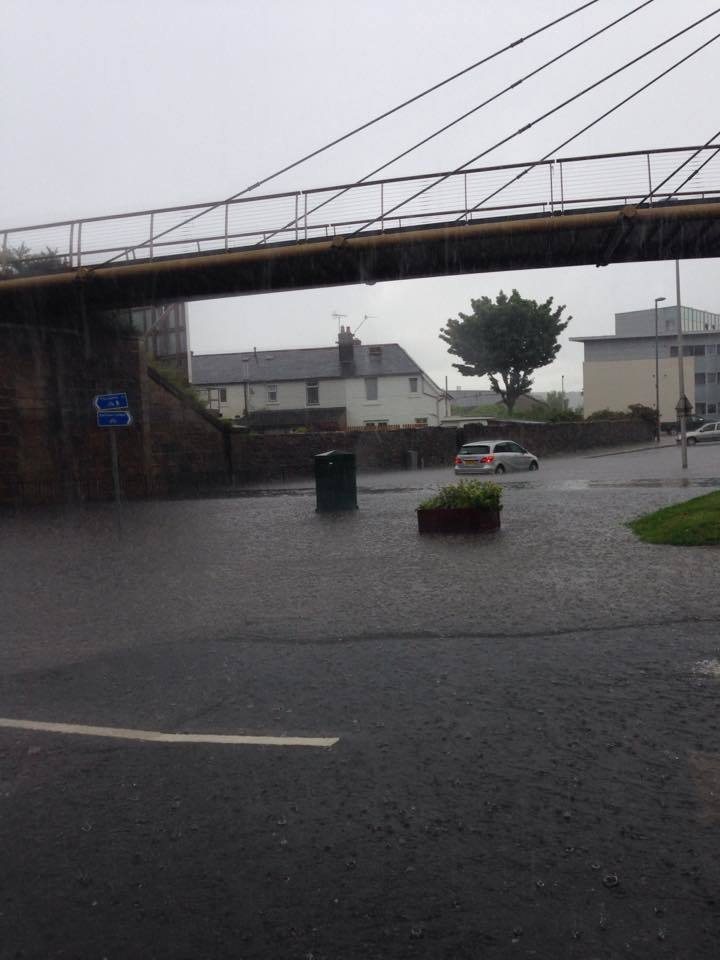 Holburn Street is just one of many Aberdeen streets to be hit by flash flooding this afternoon