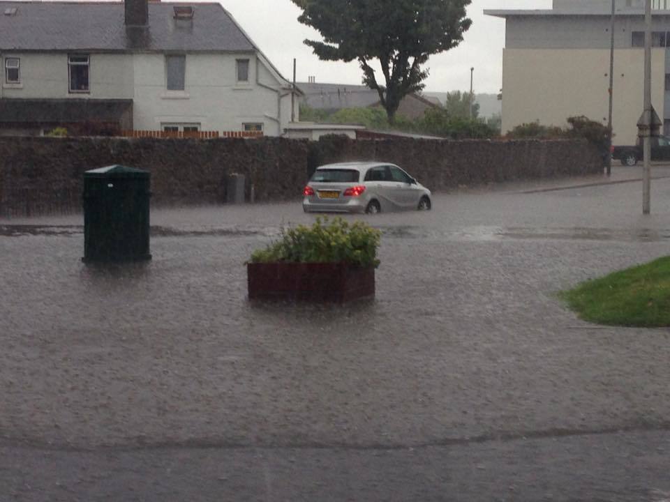 Holburn Street is just one of many Aberdeen streets to be hit by flash flooding this afternoon