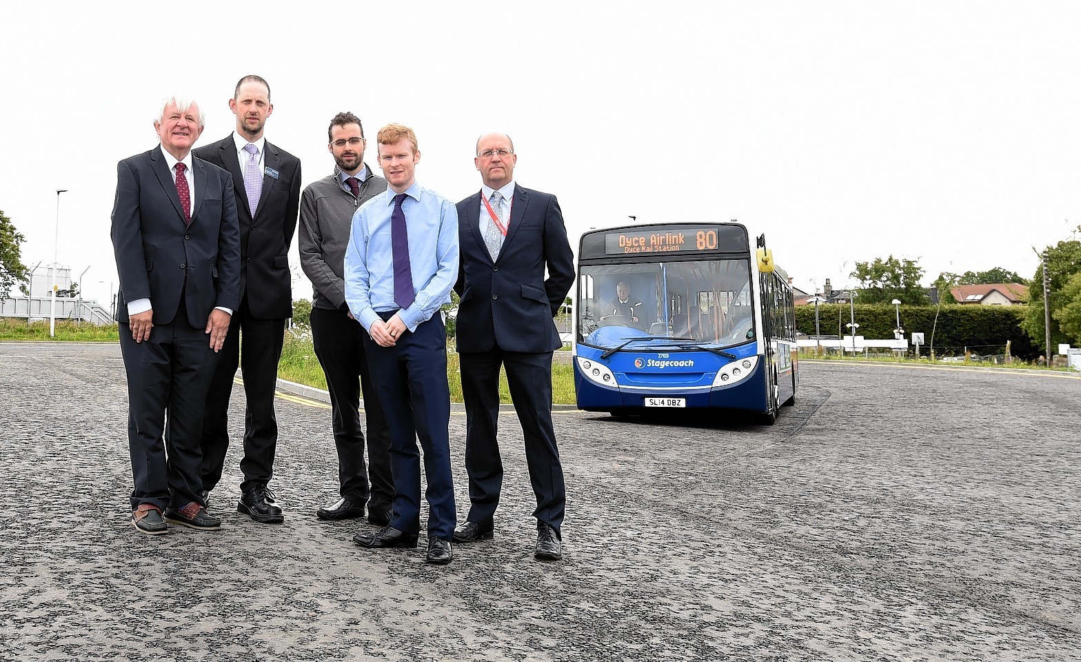 A new bus interchange has been opened at Dyce Railway Station