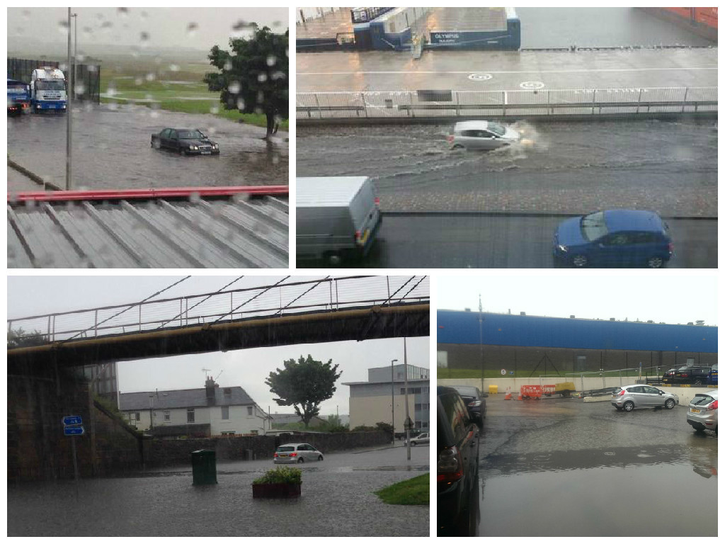 Aberdeen has been hit by flash flooding across the city