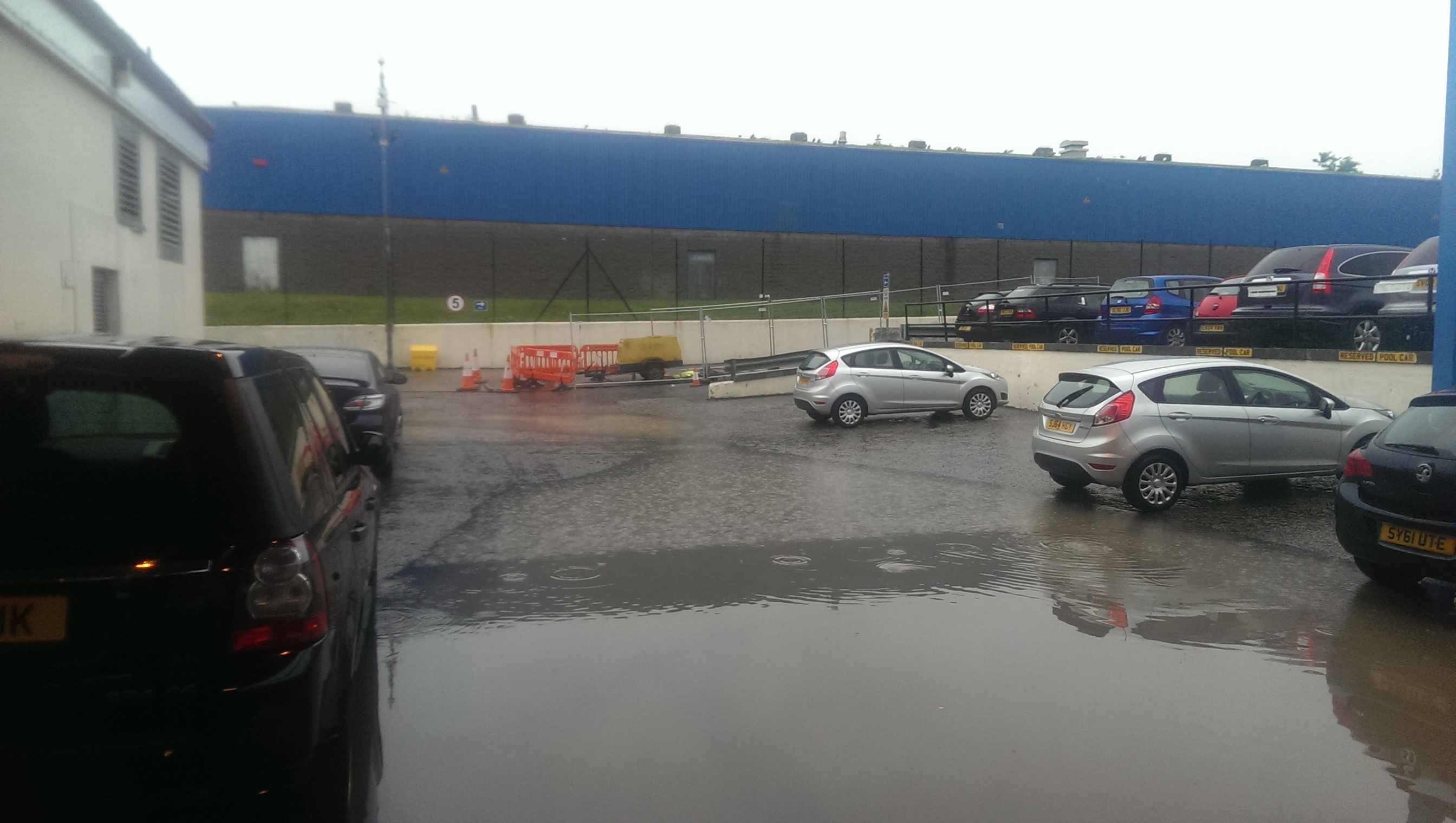 Press and Journal car park turning into a swimming pool