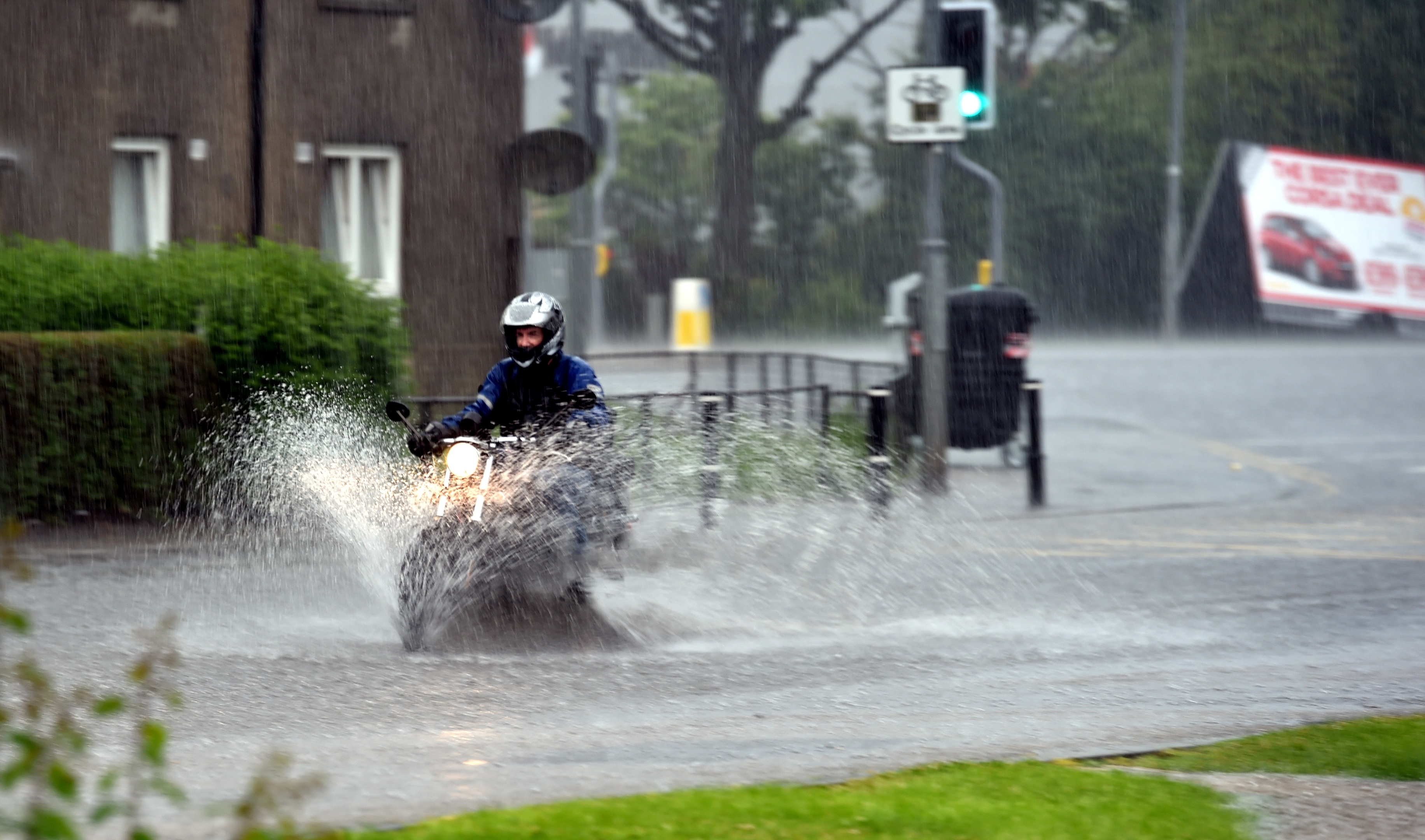 Heavy flooding in Summerhill. Aberdeen. Picture by Colin Rennie
