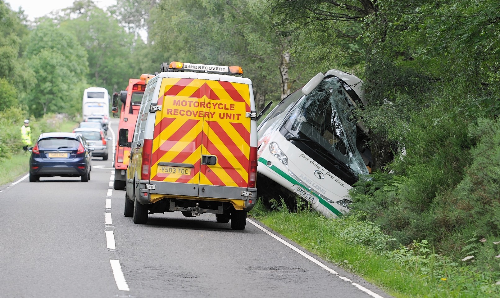 Bus crash on the A82 Fort Augustus road