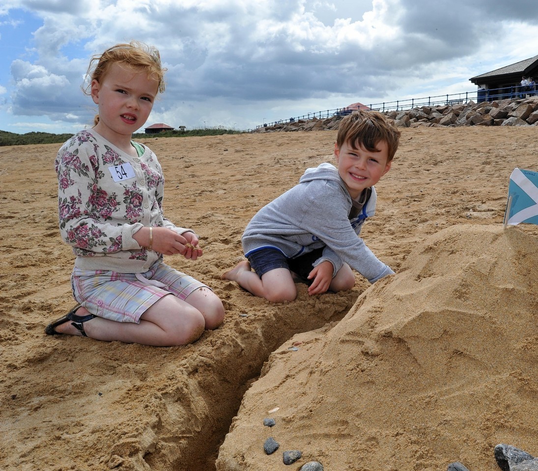Last year's sandcastle competition in Fraserburgh