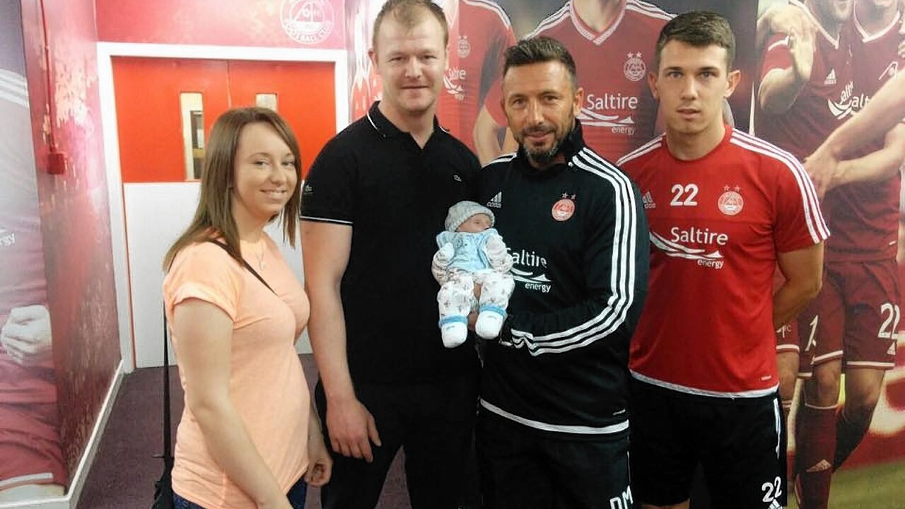 Geo and his parents at Pittodrie