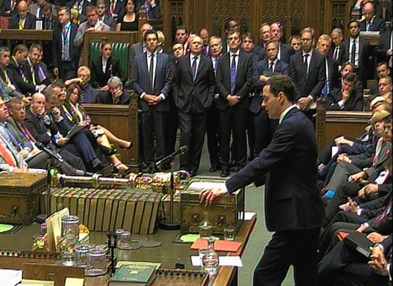 Chancellor of the Exchequer George Osborne delivers his Budget statement to the House of Commons