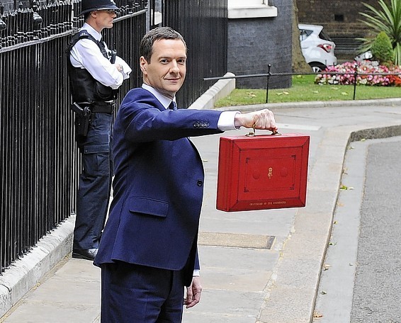 Chancellor of the Exchequer George Osborne outside 11 Downing Stree