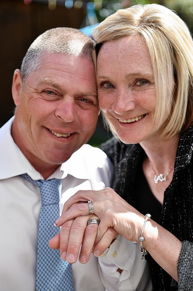 George and Melanie Sutherland tie the knot