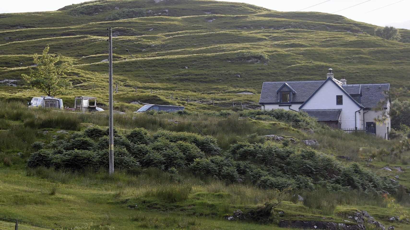 The house in Glenuig where the woman's body was found