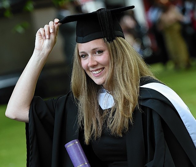 RGU Graduations at HMT friday afternoon ; 
Pictured - Katrine Black of Portmahomack.     
Picture by Kami Thomson    17-07-15