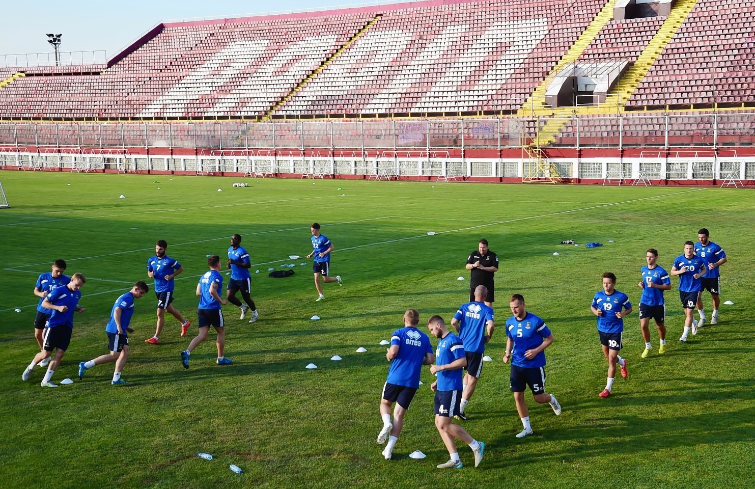 Caley Thistle train in Romania