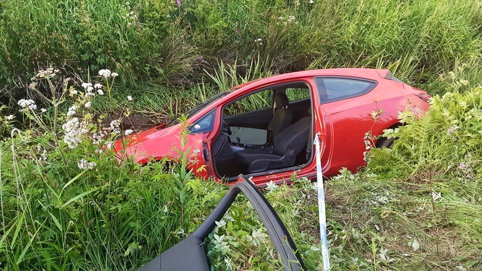 Kirsty McNeill 's car plunged into a ditch