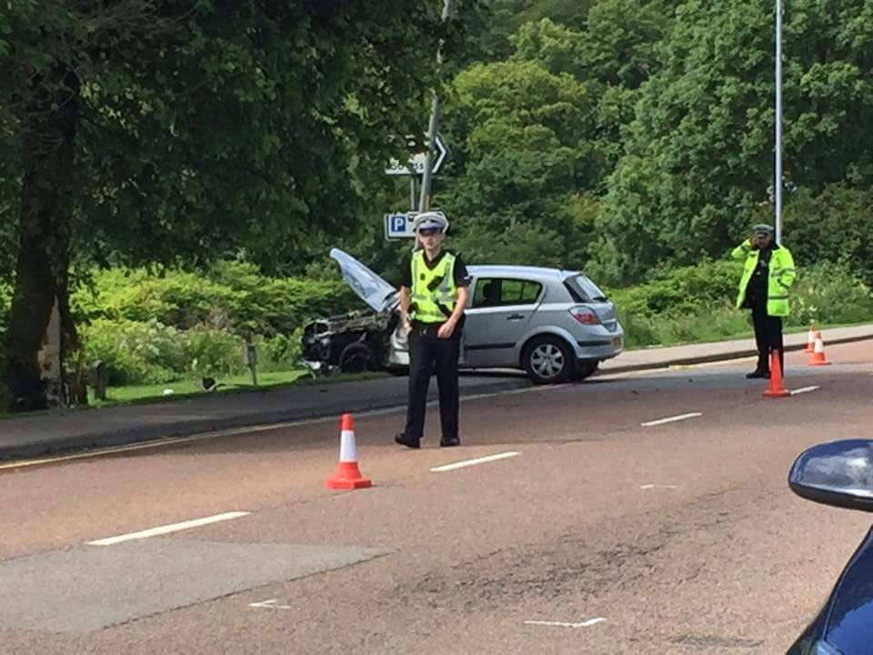 Lochgilphead crash, Police are on the scene