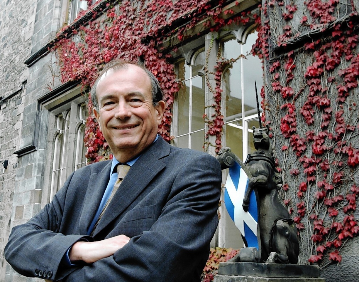 Lord Sewel at the Aberdeen University quadrangle.