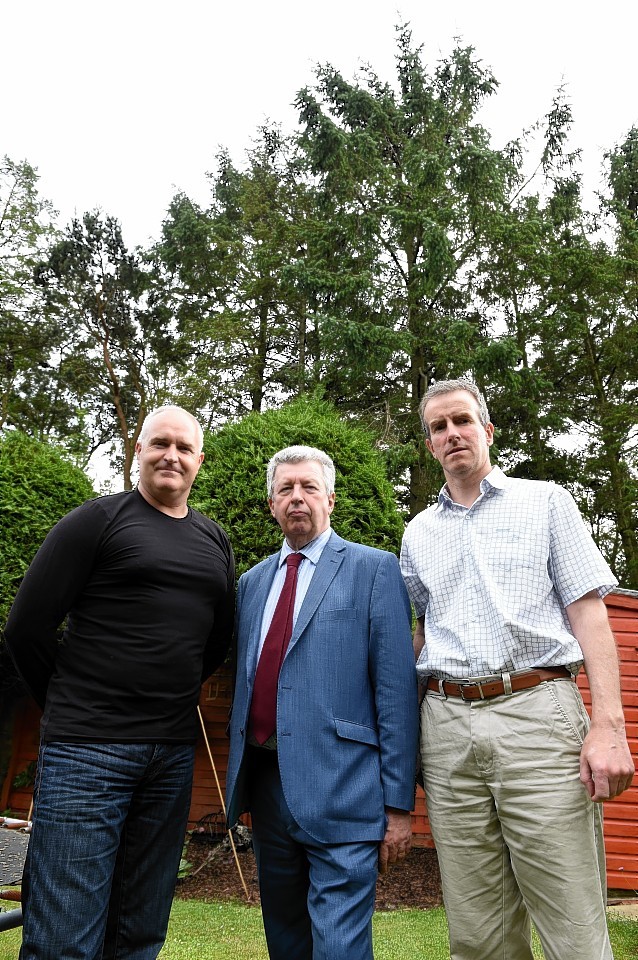 Stephen Manson, Lewis MacDonald MSP and Gordon Lamont. Picture by Jim Irvine