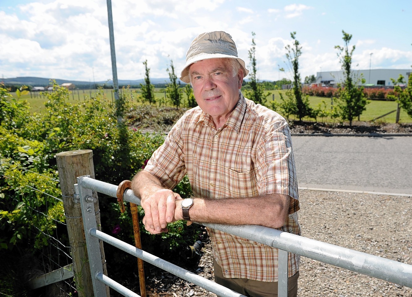 Nairn Suburban Community Council chairman Dick Youngson at the site of proposed expansion at Balmakeith.