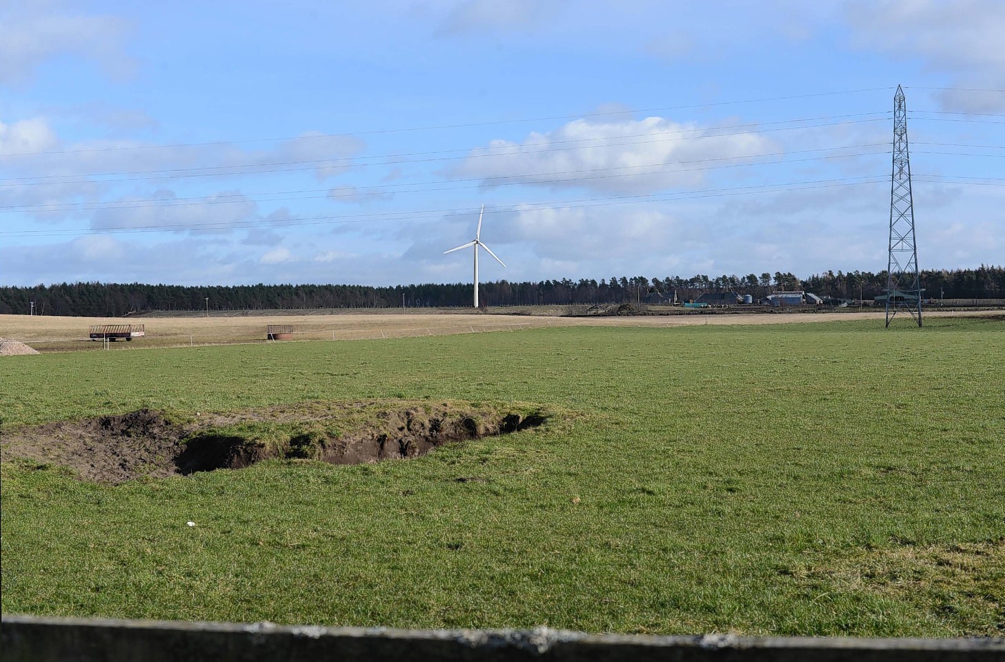 A visualisation of how the single turbine might appear on the landscape.