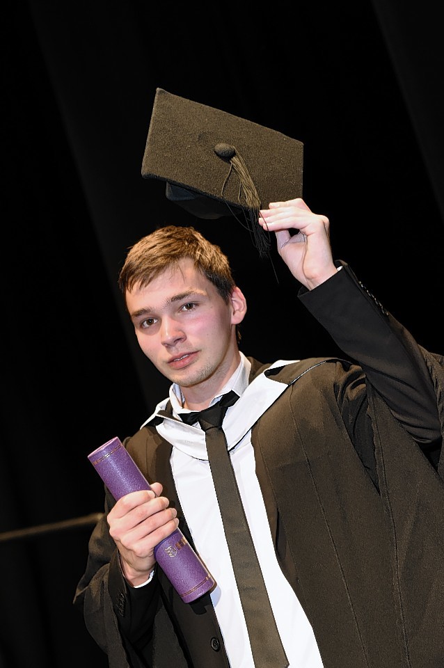 RGU Graduations at HMT friday morning ; 
Pictured - Neil Mair of Fraserburgh.     
Picture by Kami Thomson    17-07-15