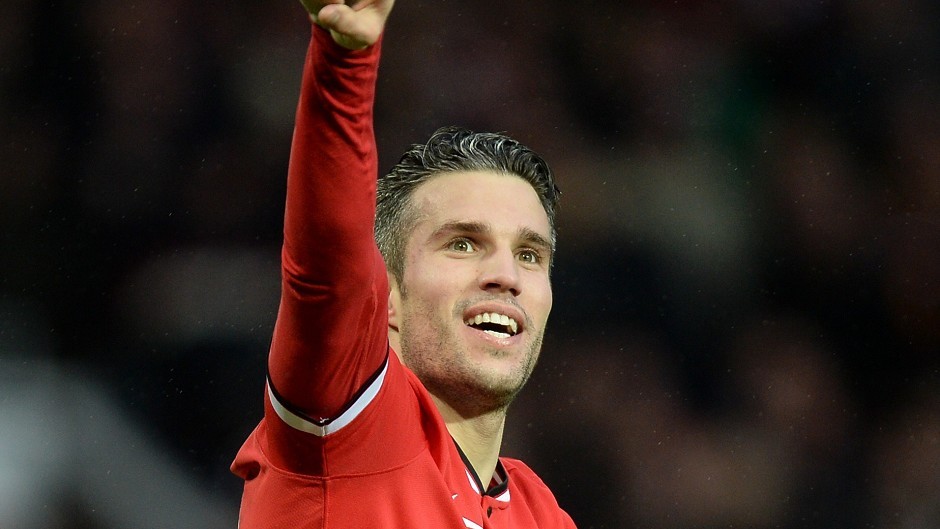 Robin van Persie during happier times at Manchester United