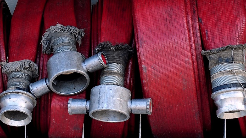 Firefighters tackled a hay bale fire at the Black Isle Showground