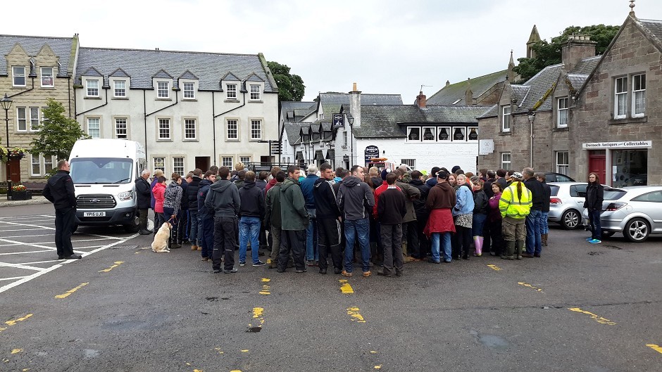 Volunteers gather in Dornoch to look for Lachlan Simpson