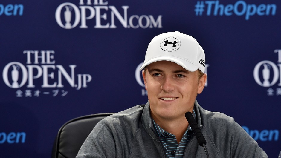 Jordan Spieth did not seem to be feeling the pressure ahead of the Open