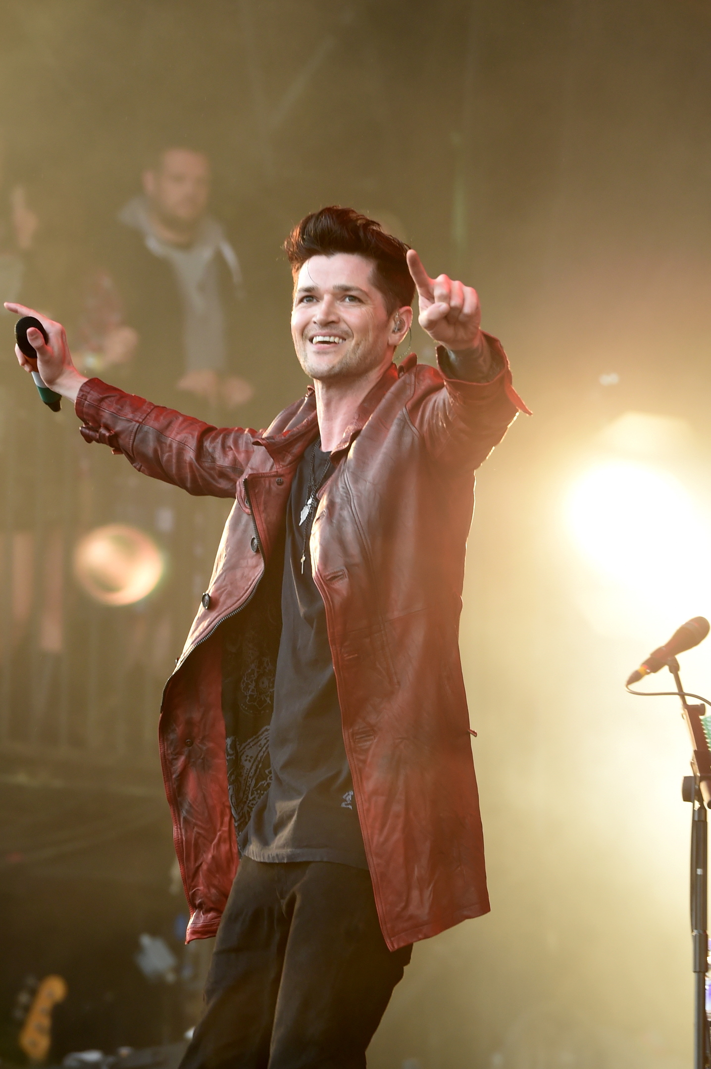 Danny from the The Script was one of Saturday's most popular acts.  Picture by Kenny Elrick.    
