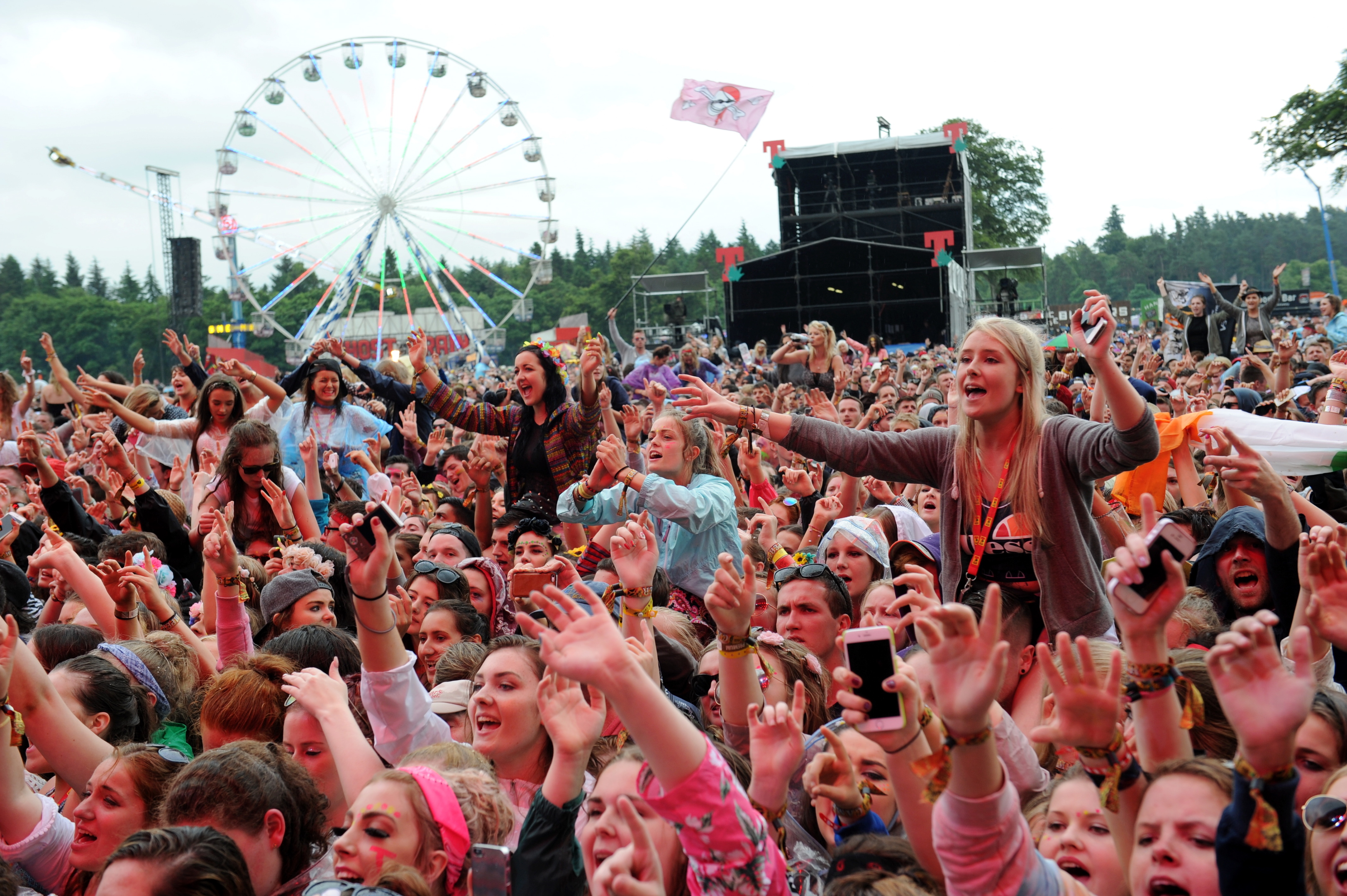 T in the Park crowds going wild this afternoon. Picture by Kenny Elrick