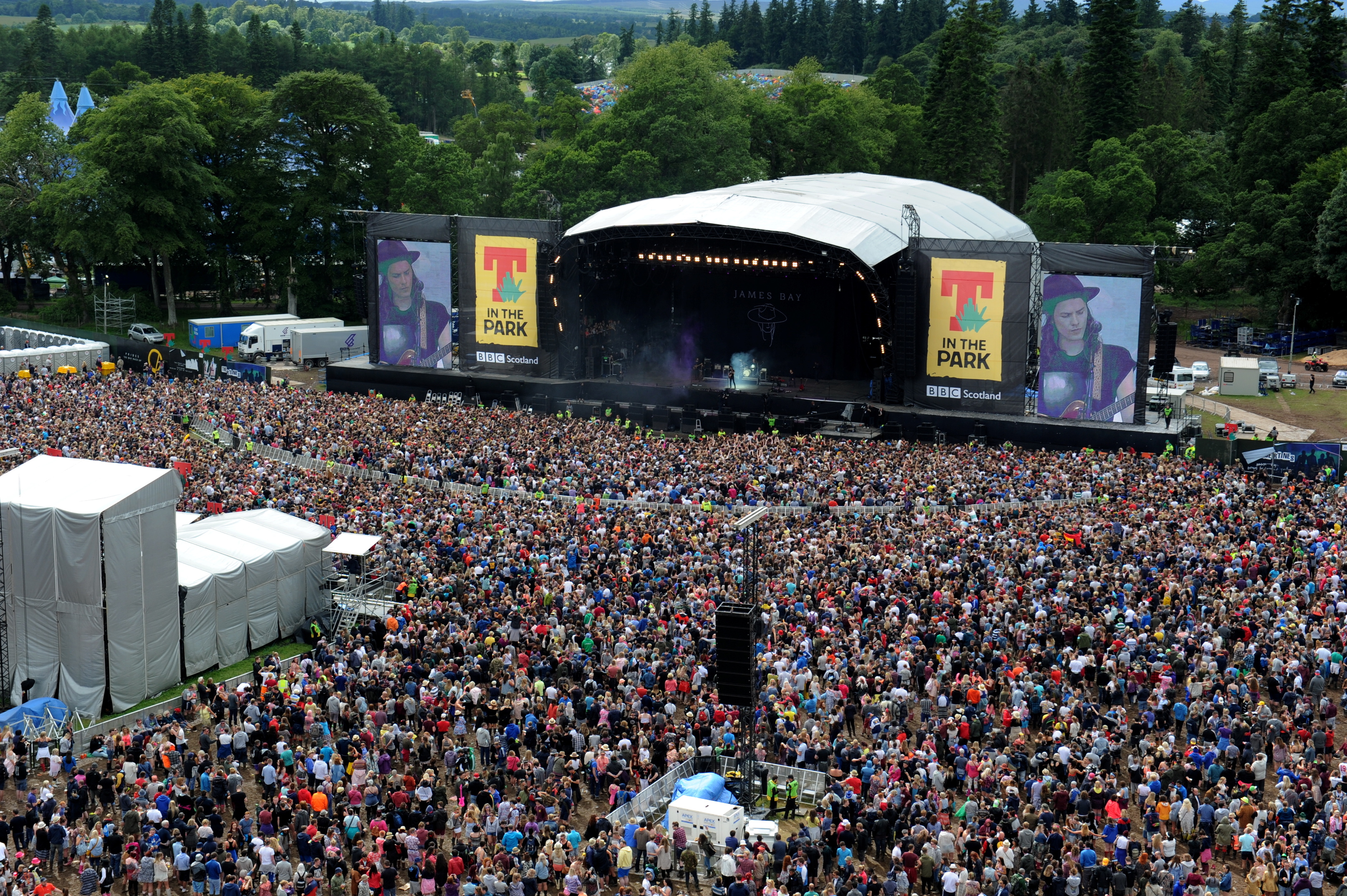 Bird's eye view of the Main Stage crowds. Picture by Kenny Elrick 