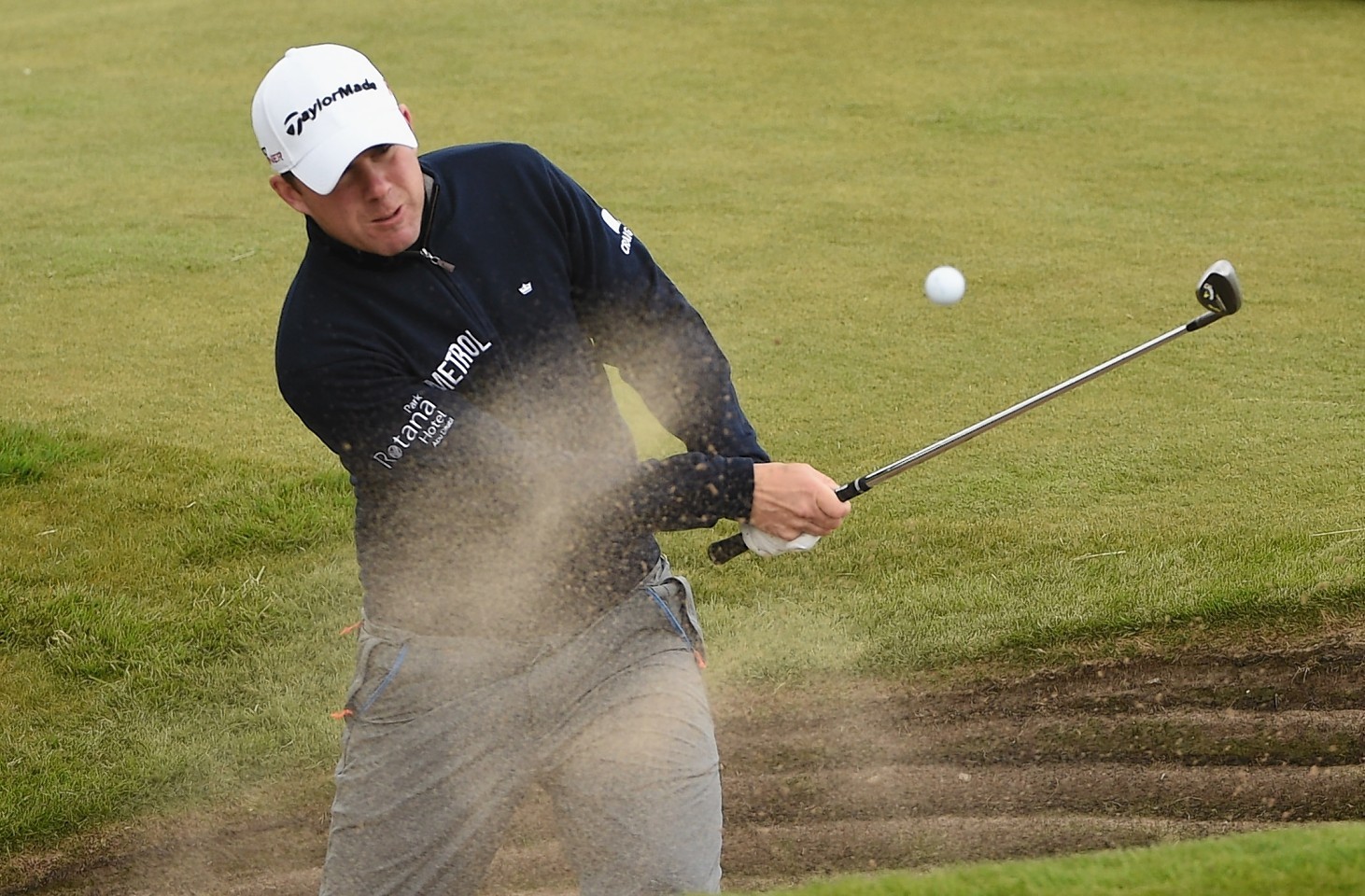 Richie Ramsay gets himself out of trouble on Murcar Links Golf Course 