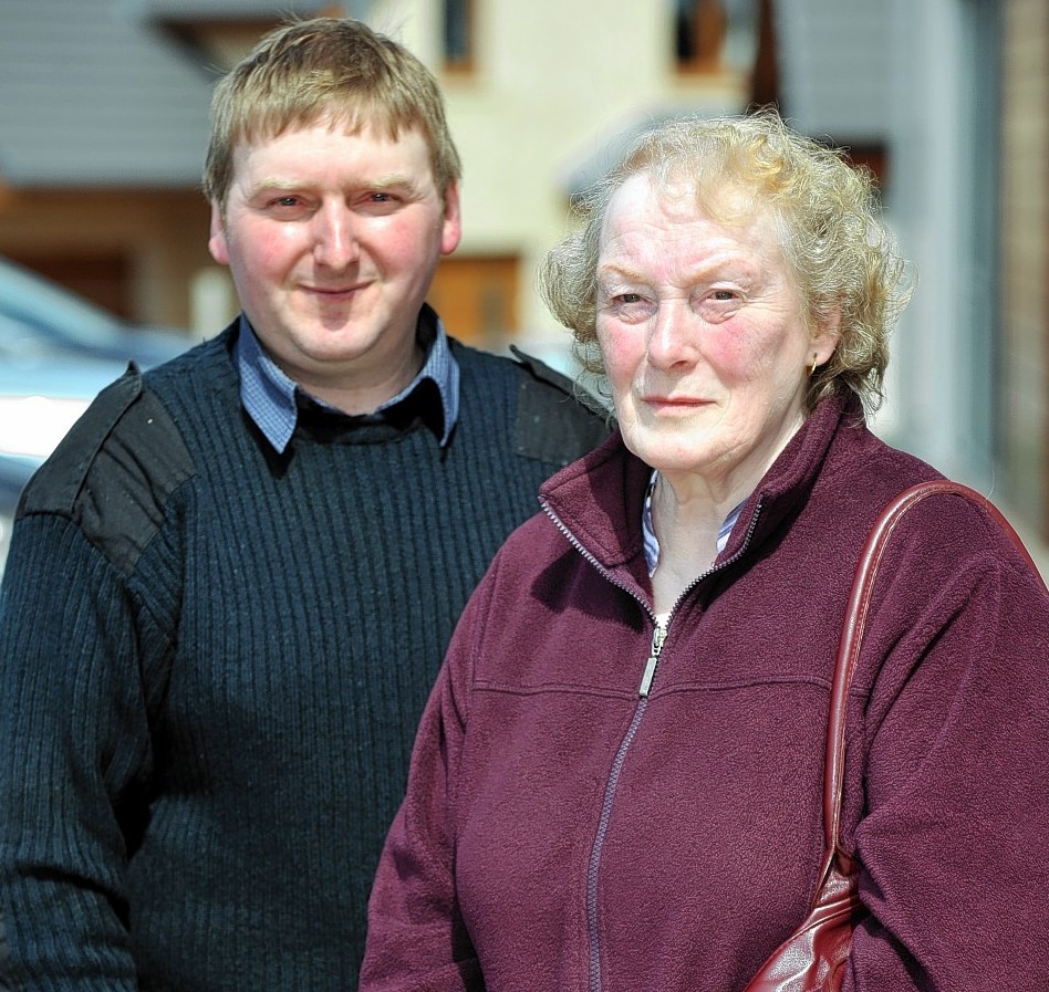 Margaret Riddel and Ian Riddel both from Keith and mother and brother of deceased Neil Riddel.