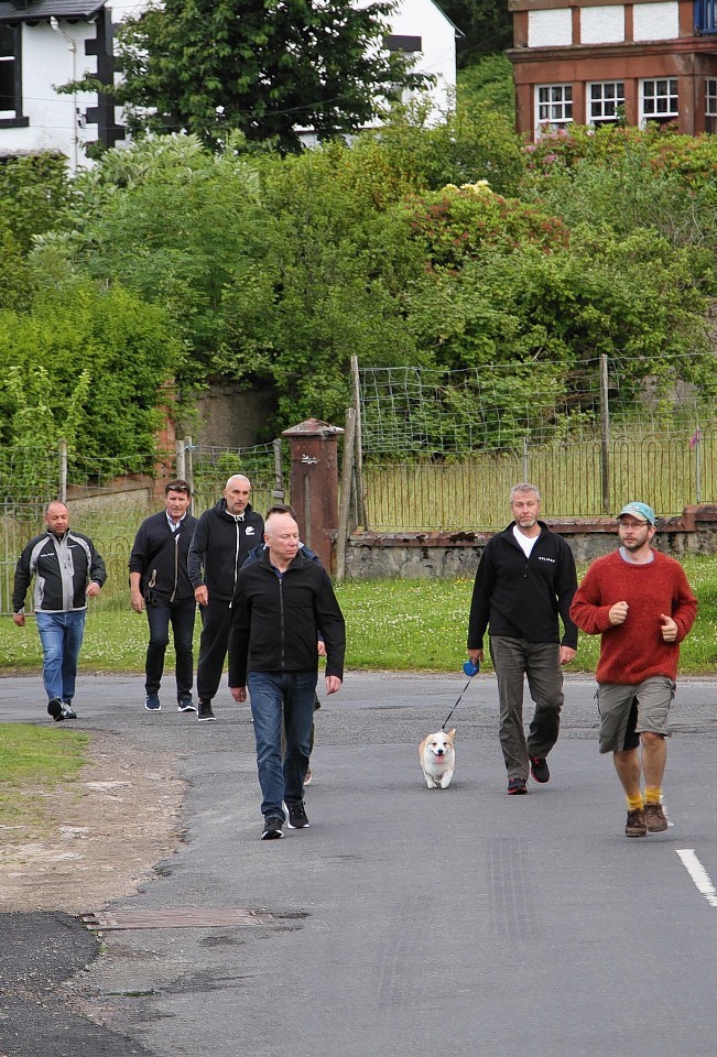 Abramovich and his corgi go for a walk around Arran 