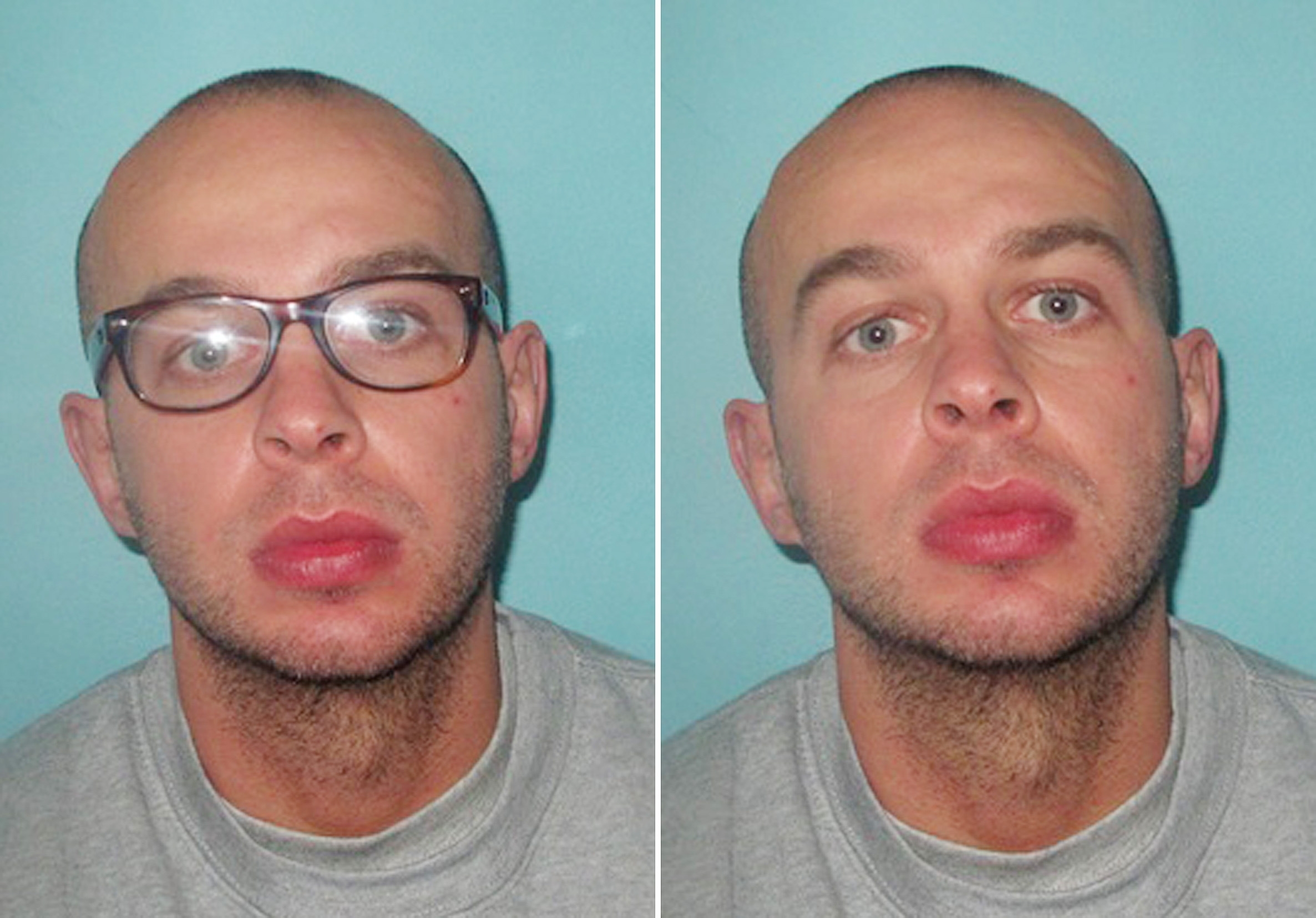 Prisoner Ryan Byrne, 34, who is being sought by police after being mistakenly freed from Wandsworth Prison