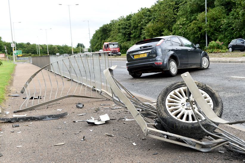 Scene of Ford Focus crash at Bucksburn