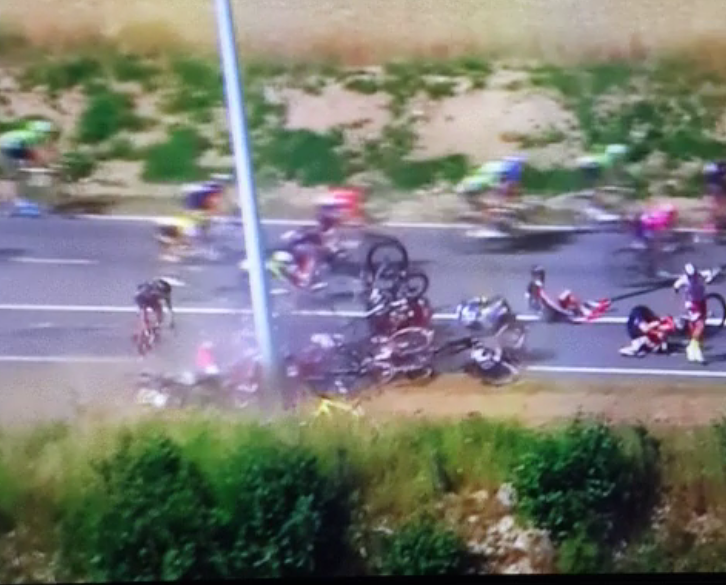 Tour de France huge crash
