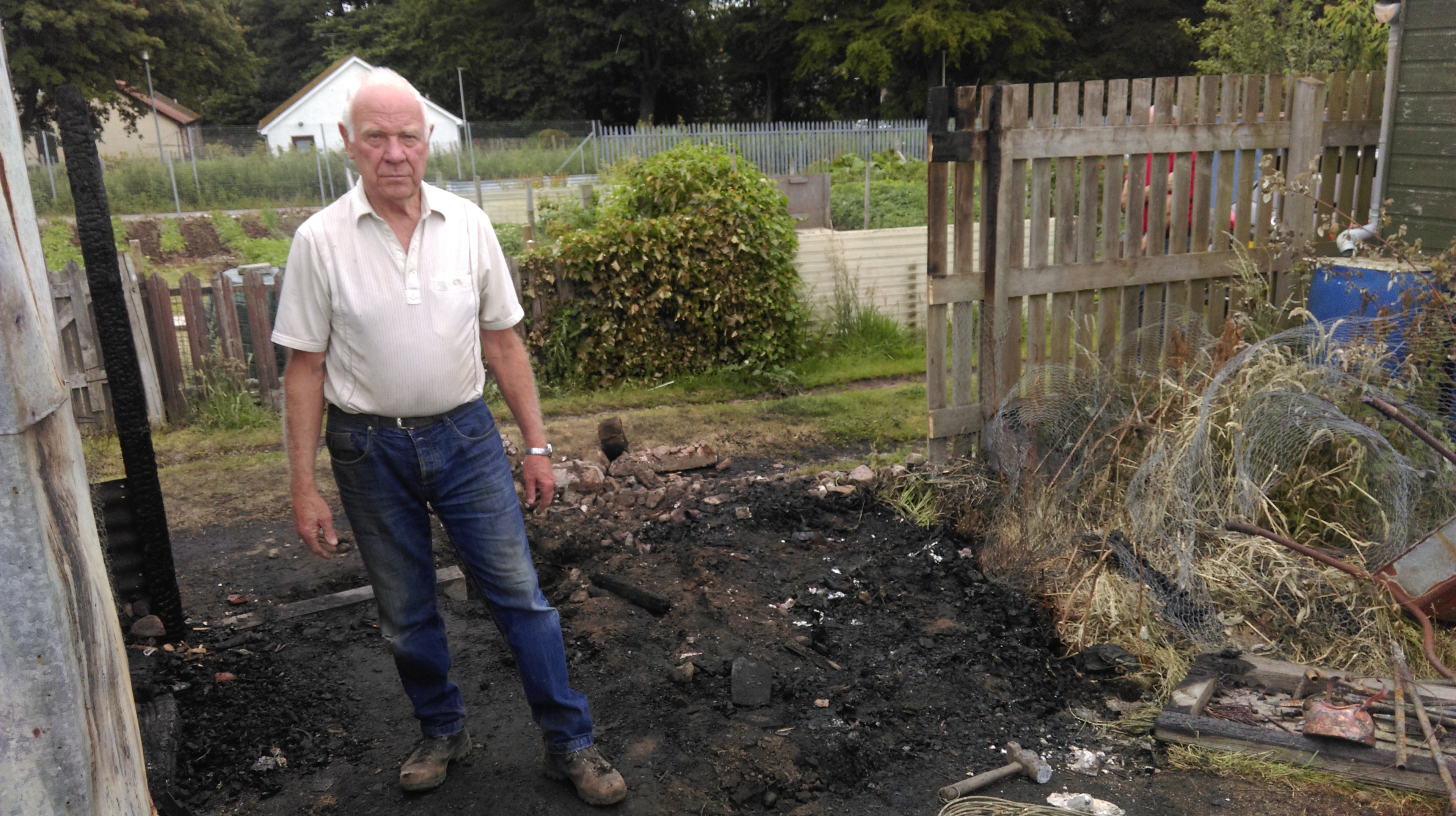 Michael Kay, who owns the allotment next to Ian Murray